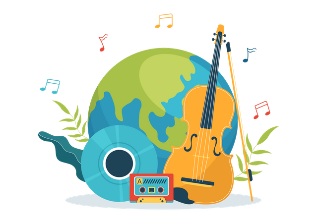 Journée mondiale de la musique  Illustration