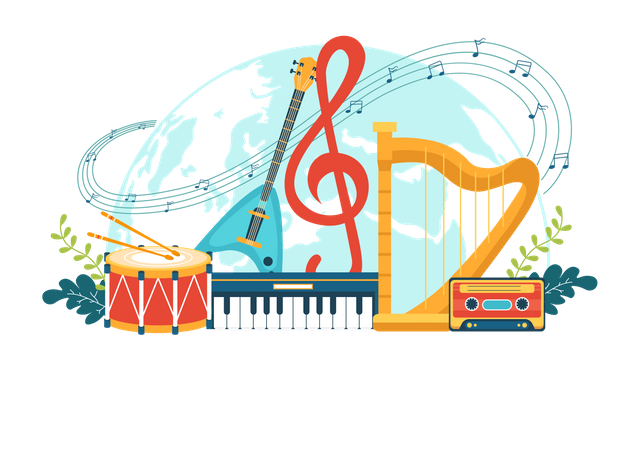 Journée mondiale de la musique  Illustration