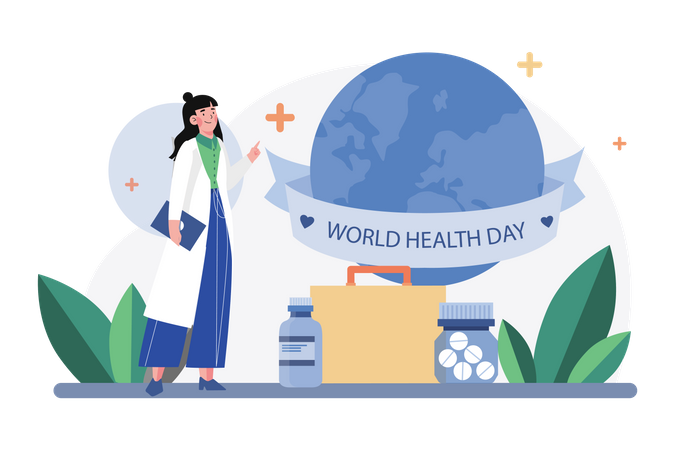 Journée mondiale de la santé  Illustration