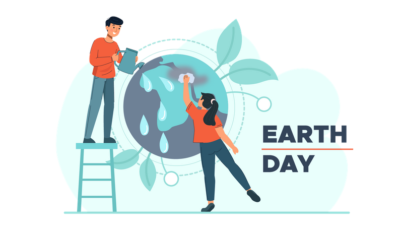 Journée mondiale de la Terre  Illustration