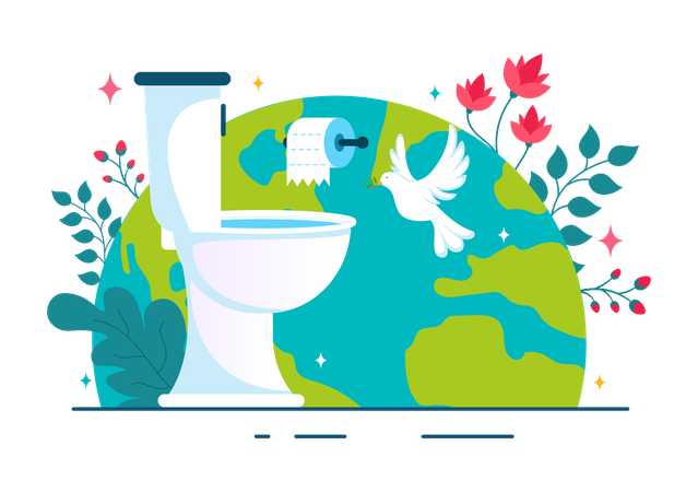 Sensibilisation à la Journée mondiale des toilettes  Illustration