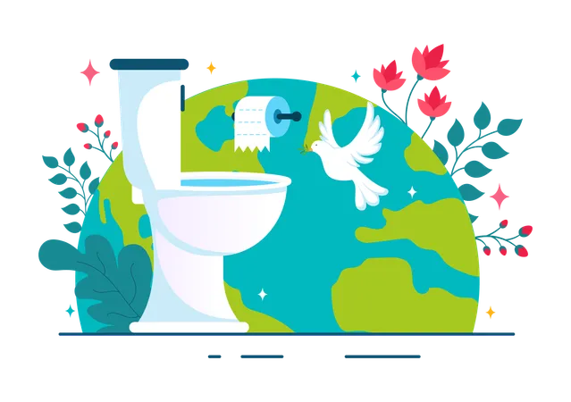 Sensibilisation à la Journée mondiale des toilettes  Illustration