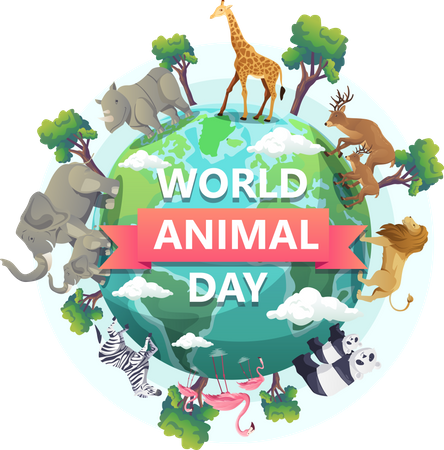 Journée mondiale des animaux  Illustration