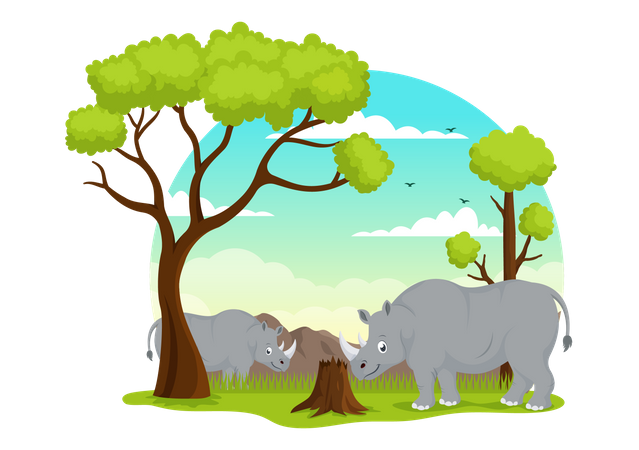 Journée mondiale des rhinocéros  Illustration