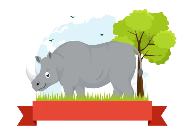 Journée mondiale des rhinocéros  Illustration