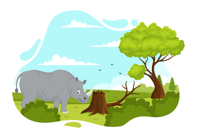 Journée mondiale des rhinocéros  Illustration