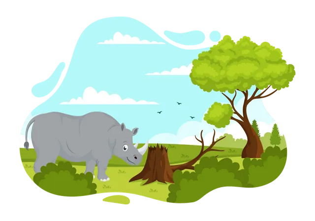 Journée mondiale des rhinocéros  Illustration