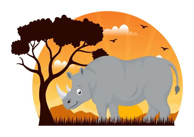 Journée mondiale des rhinocéros  Illustration