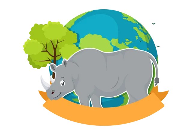 Journée mondiale des rhinocéros  Illustration