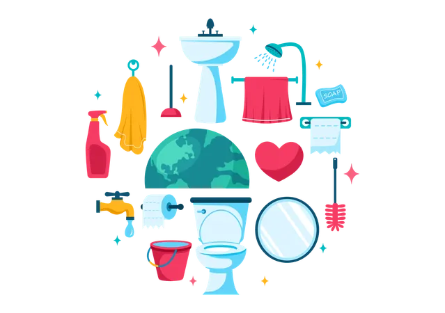 Journée mondiale des toilettes  Illustration