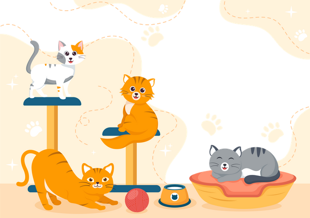 Journée mondiale du chat  Illustration