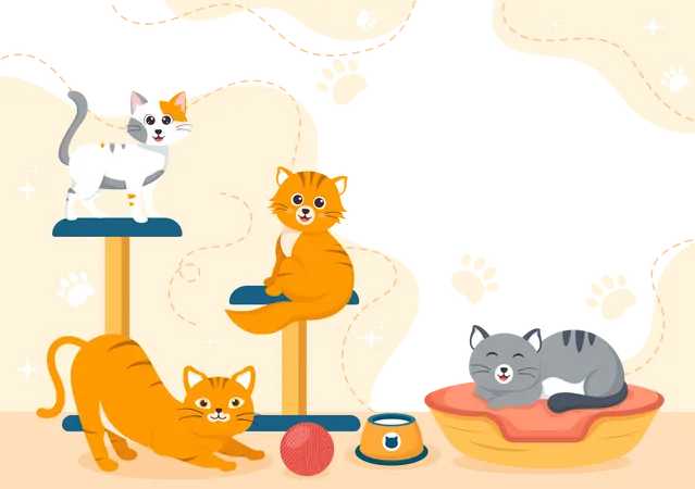 Journée mondiale du chat  Illustration