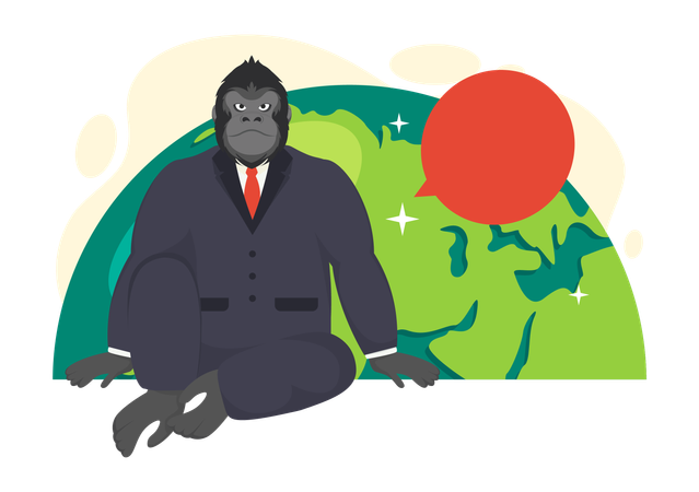 Journée mondiale du costume de gorille  Illustration