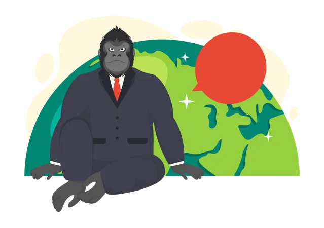 Journée mondiale du costume de gorille  Illustration