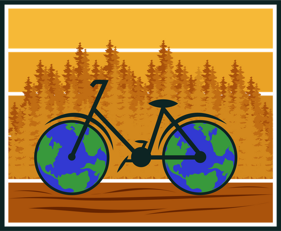 Journée mondiale du vélo  Illustration