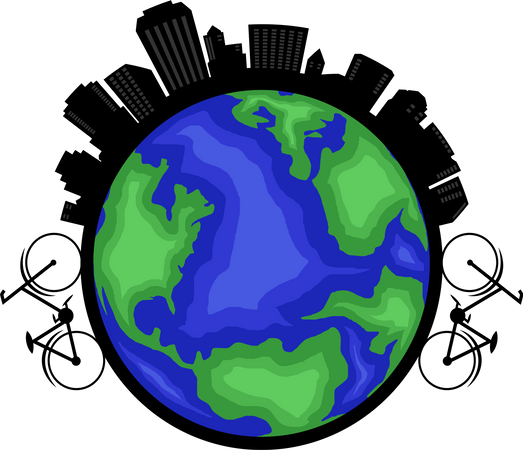 Journée mondiale du vélo  Illustration