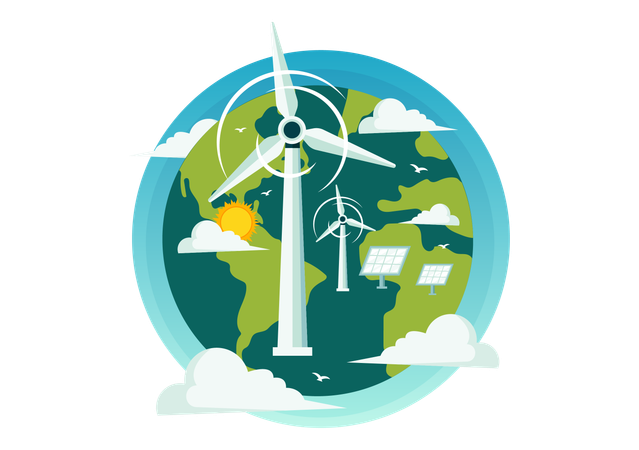 Journée mondiale de l'énergie éolienne  Illustration