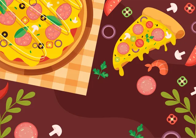 Journée pizza  Illustration