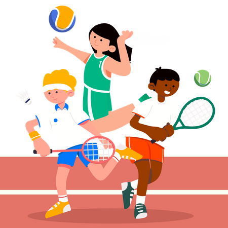 Journée sportive  Illustration