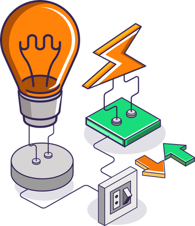 Journey Of Electrical Energy  Illustration