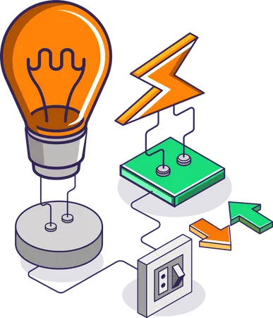 Journey Of Electrical Energy  Illustration