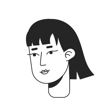 Jovem amigável com corte de cabelo de comprimento médio  Ilustração