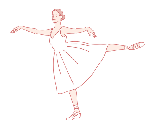 Jovem realizando dança  Ilustração