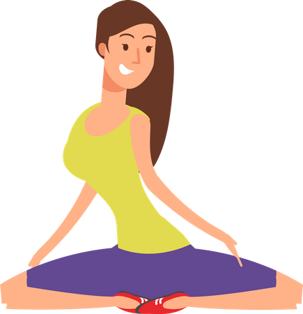 Jovem fazendo exercício matinal  Ilustração