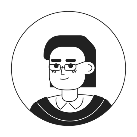 Jovem loira de óculos  Ilustração