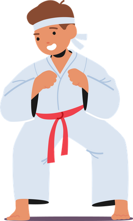 Joven prodigio del Karate  Ilustración