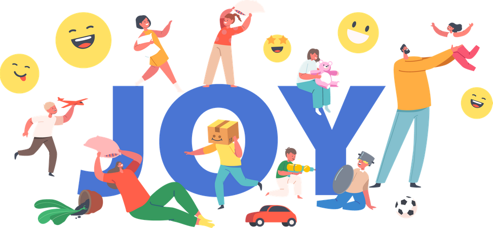 Joy among people Illustration