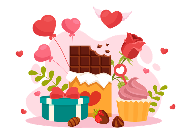 Joyeuse saint Valentin  Illustration