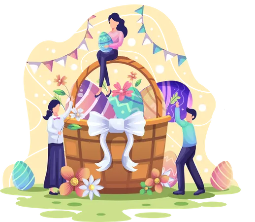 Joyeuses fêtes de Pâques  Illustration