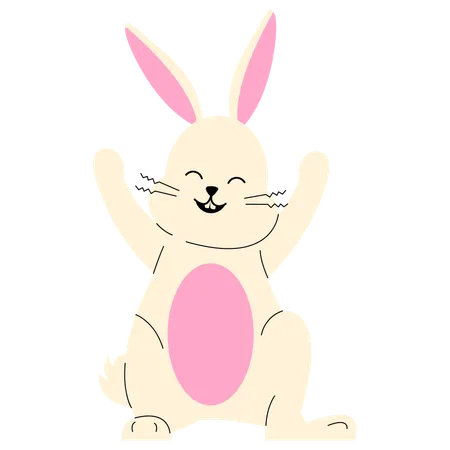 Lapin heureux  Illustration