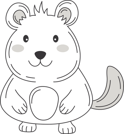 Joyeux animal mignon hamster souris  Illustration