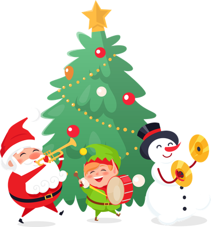 Joyeux Noël Célébration des Fêtes  Illustration