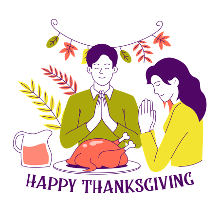 Joyeux Thanksgiving  Illustration