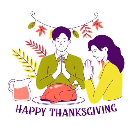 Joyeux Thanksgiving  Illustration