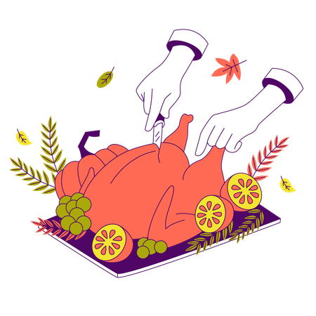 Joyeux Thanksgiving  Illustration