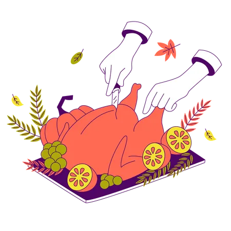 Joyeux Thanksgiving  Illustration