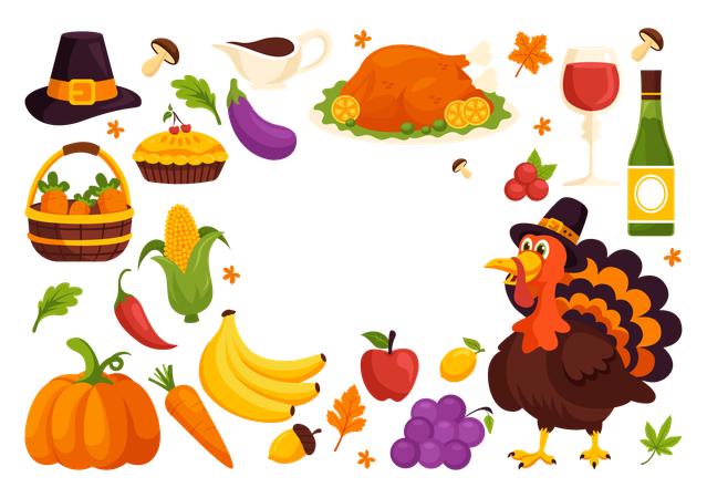 Bonne journée de Thanksgiving  Illustration