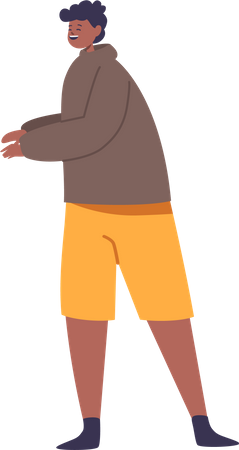 Joyful Black Boy With Warm Smile  Illustration