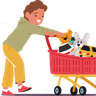illustration supermarket trolley