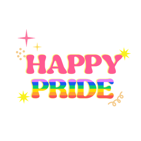 Joyful Happy Pride Message  Illustration
