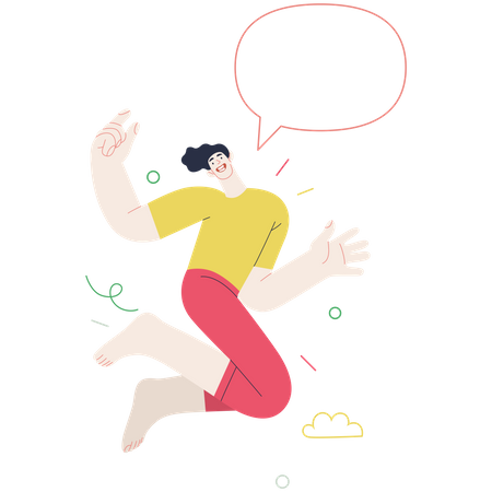 Joyful Man  Illustration