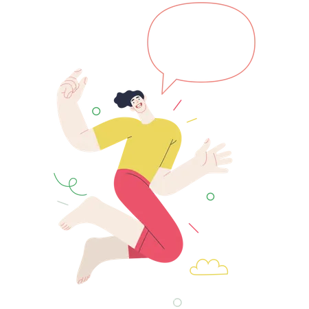 Joyful Man  Illustration