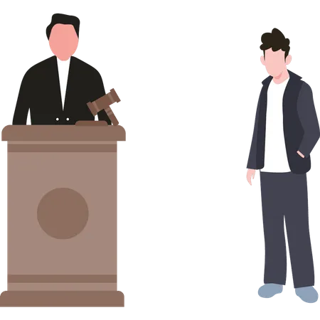 Judge is giving orders  Illustration