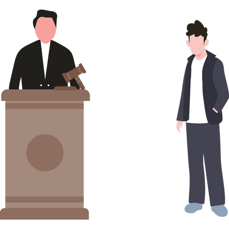 Judge is giving orders  Illustration