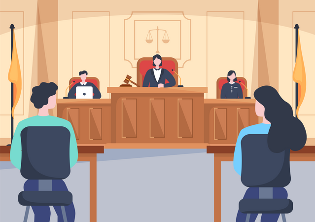 Judges and Witness  Illustration