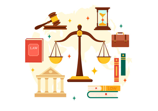 Judiciary Symbol  Illustration